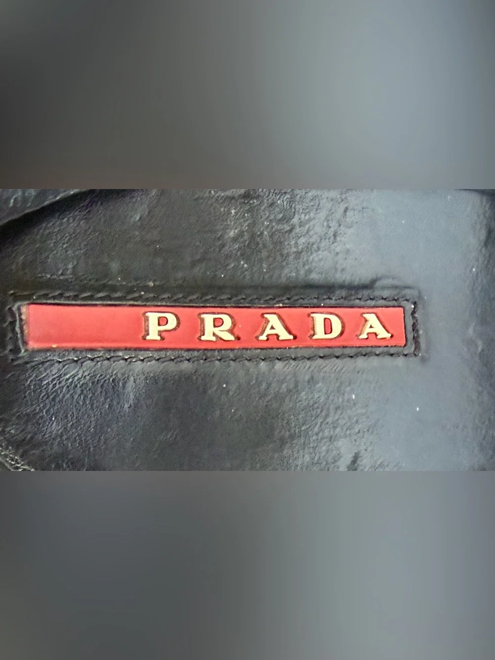 Prada Linea Rossa Vintage Y2K Black Patent Leather T-Strap Wedge Sandals 39 US 8